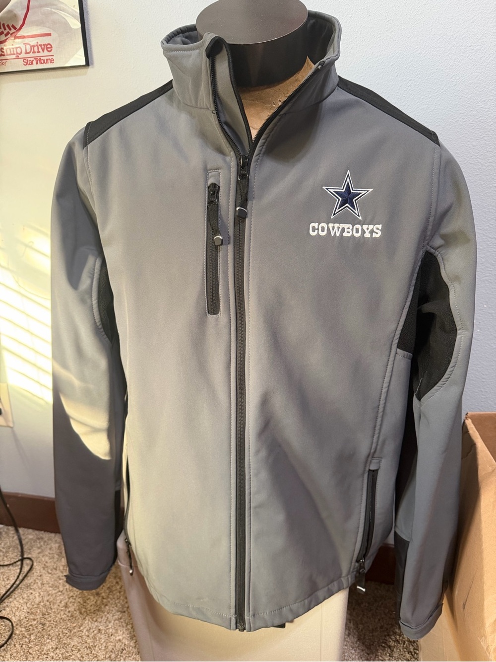 Dunbrooke Gray Cowboys Softshell Performance Jacket